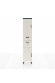 Arges Dolap 3 Raflı 3 Çekmeceli 2 Kapaklı 44x30x221 Antrasit-Aytaşı