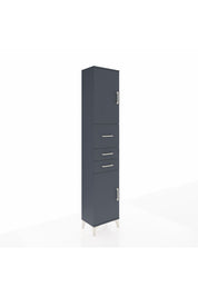 Arges Dolap 3 Raflı 3 Çekmeceli 2 Kapaklı 44x30x221 Antrasit-Antrasit