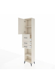 Arges Dolap 3 Raflı 3 Çekmeceli Tek Kapaklı 44x30x221 Aytaşı-Aytaşı