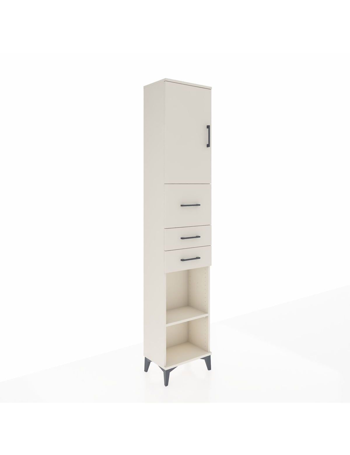 Arges Dolap 3 Raflı 3 Çekmeceli Tek Kapaklı 44x30x221 Aytaşı-Aytaşı