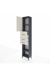 Arges Dolap 3 Raflı 3 Çekmeceli Tek Kapaklı 44x30x221 Antrasit-Aytaşı