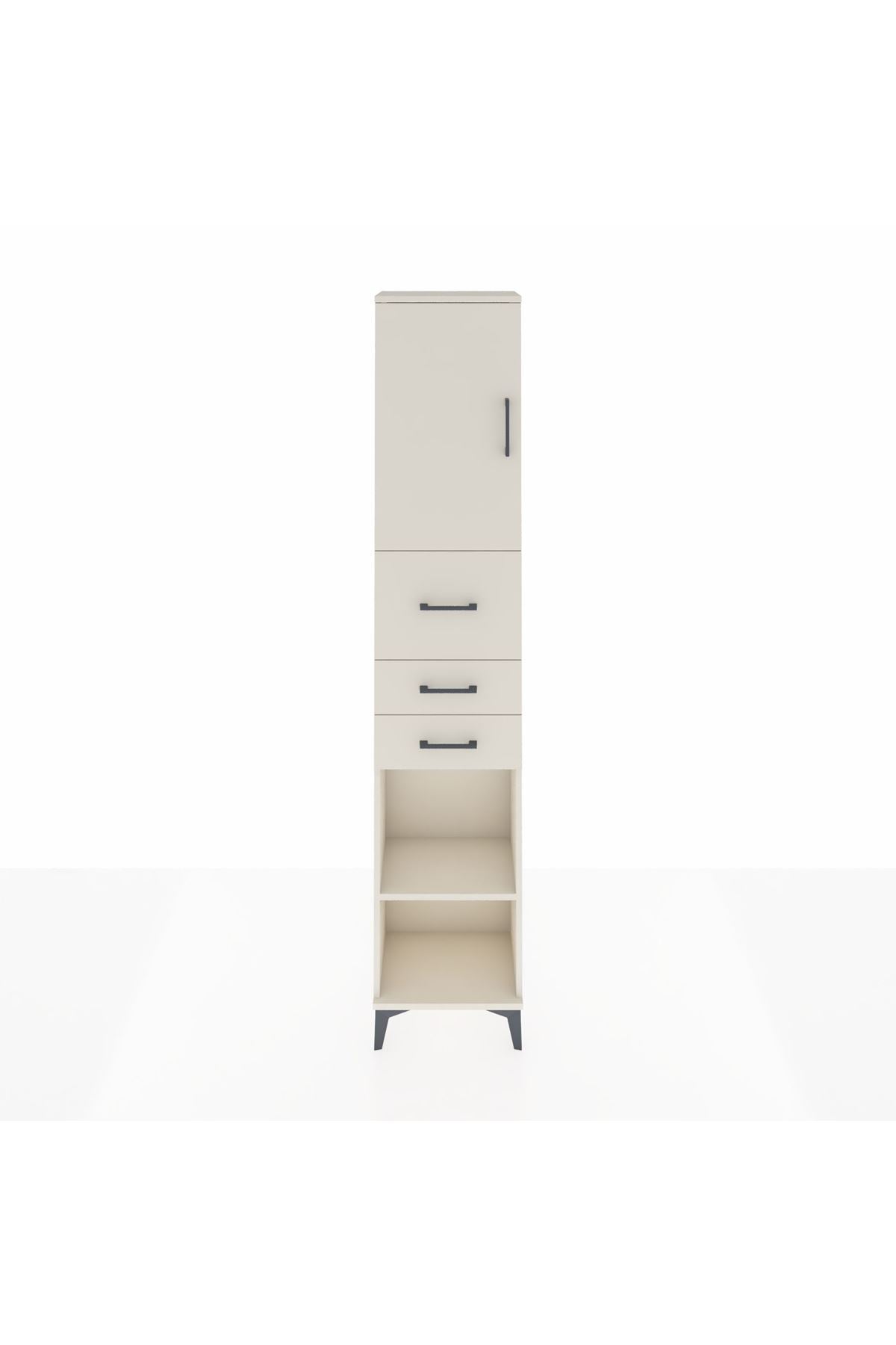 Arges Dolap 3 Raflı 3 Çekmeceli Tek Kapaklı 44x30x221 Aytaşı-Aytaşı