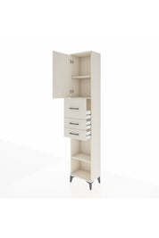 Arges Dolap 3 Raflı 3 Çekmeceli Tek Kapaklı 44x30x221 Aytaşı-Aytaşı