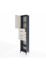 Arges Dolap 3 Raflı 3 Çekmeceli Tek Kapaklı 44x30x221 Antrasit-Aytaşı