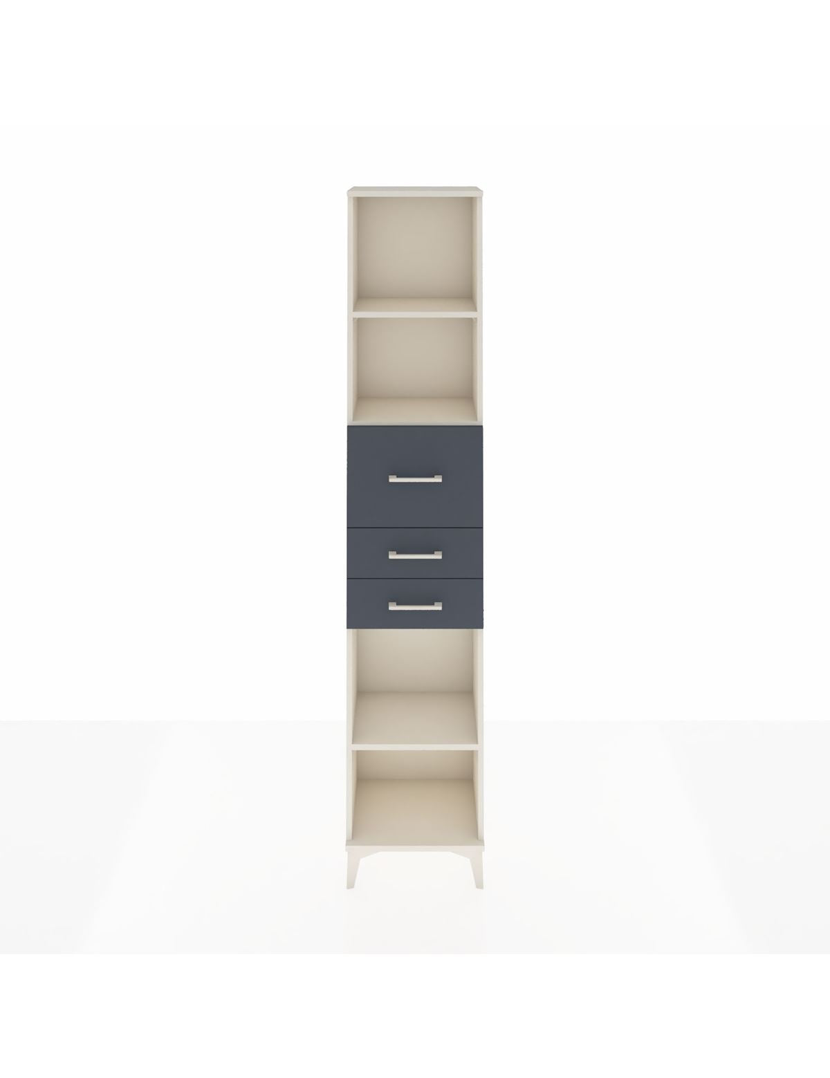 Arges Dolap 3 Raflı 3 Çekmeceli 44x30x221 Aytaşı-Antrasit