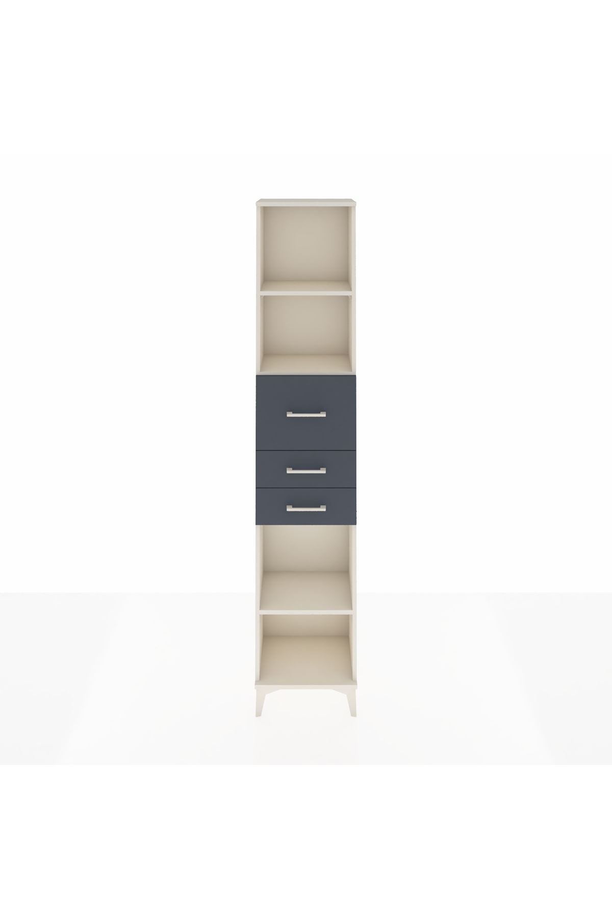 Arges Dolap 3 Raflı 3 Çekmeceli 44x30x221 Aytaşı-Antrasit