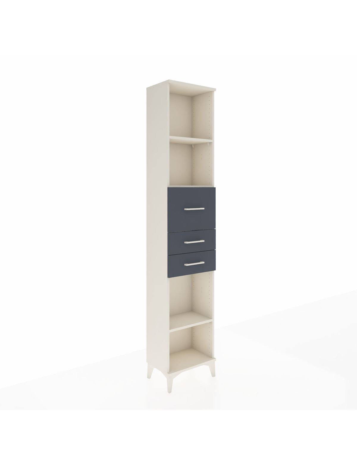 Arges Dolap 3 Raflı 3 Çekmeceli 44x30x221 Aytaşı-Antrasit