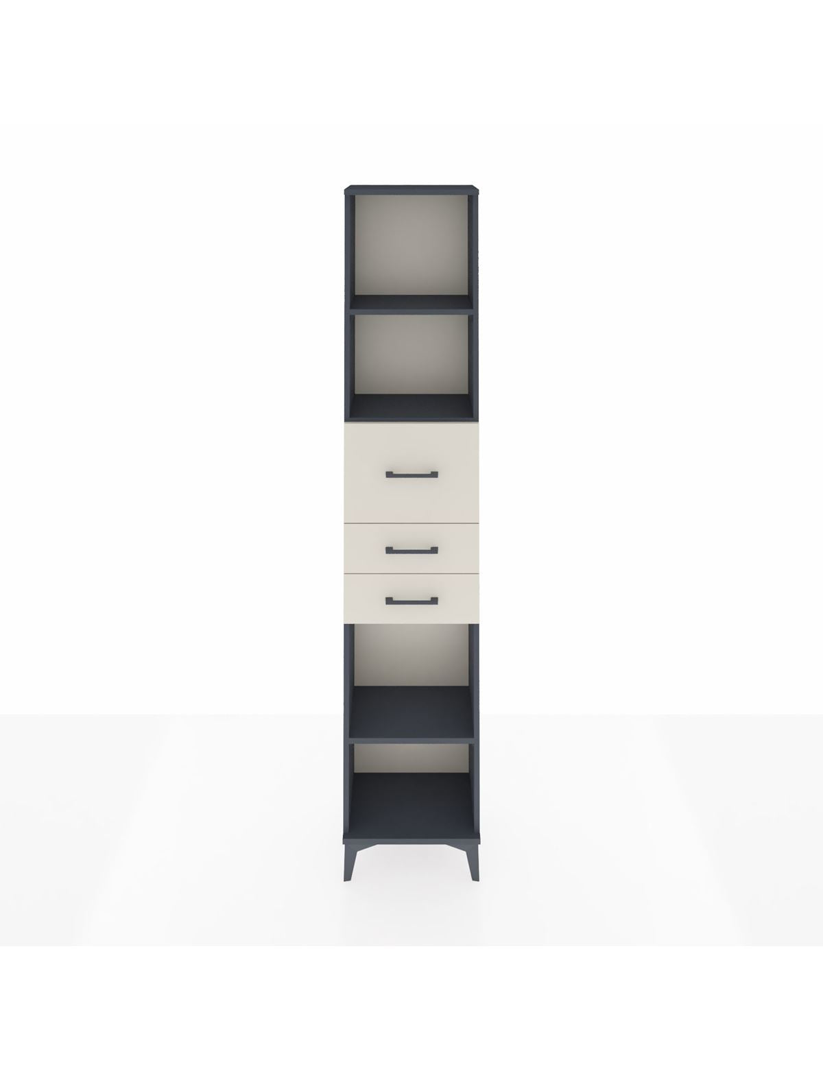 Arges Dolap 3 Raflı 3 Çekmeceli 44x30x221 Antrasit-Aytaşı