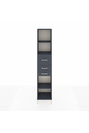 Arges Dolap 3 Raflı 3 Çekmeceli 44x30x221 Antrasit-Antrasit