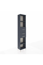 Arges Dolap 3 Raflı 3 Çekmeceli 44x30x221 Antrasit-Antrasit