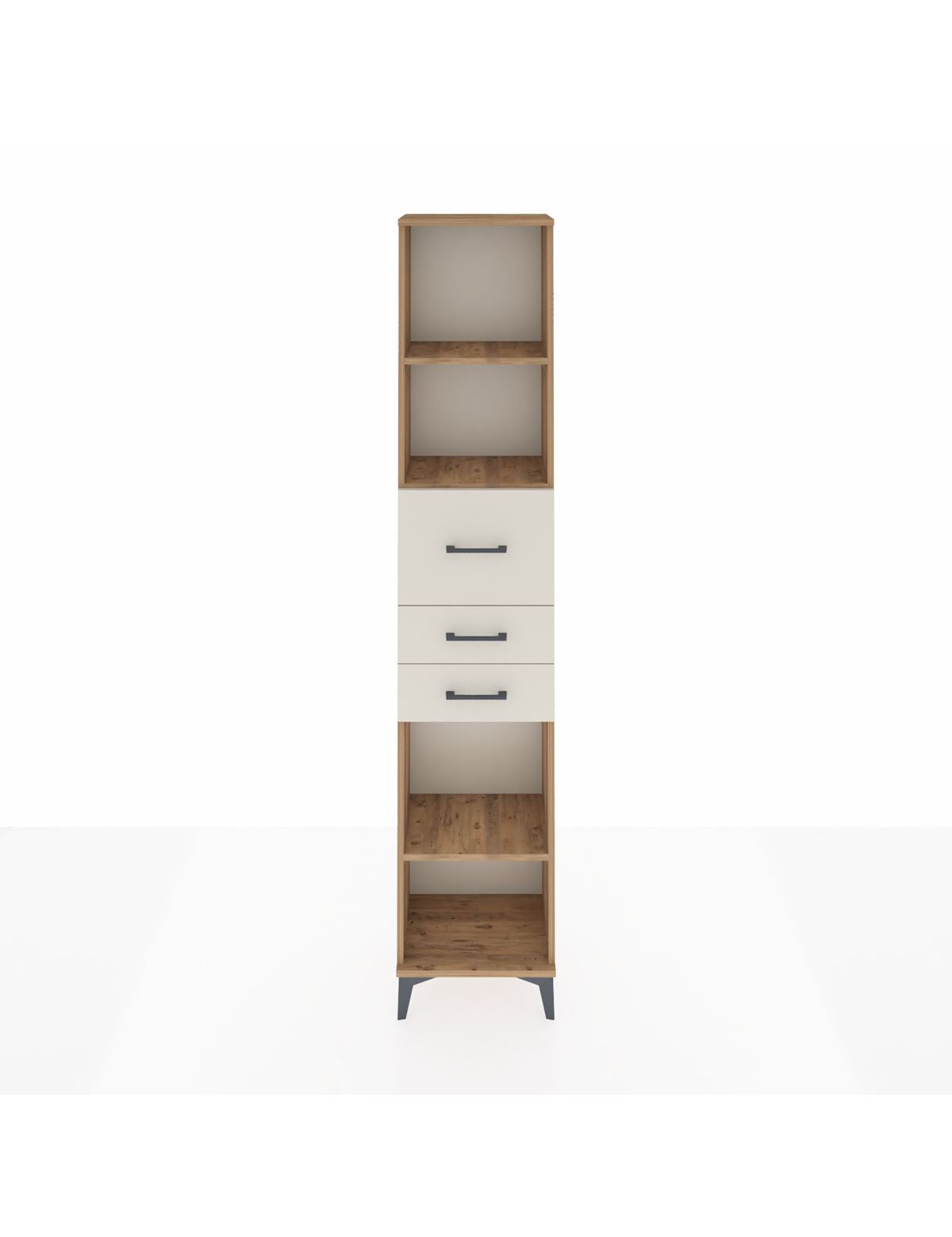 Arges Dolap 3 Raflı 3 Çekmeceli 44x30x221 Çam-Aytaşı