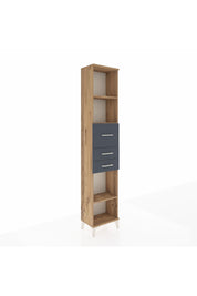 Arges Dolap 3 Raflı 3 Çekmeceli 44x30x221 Çam-Antrasit