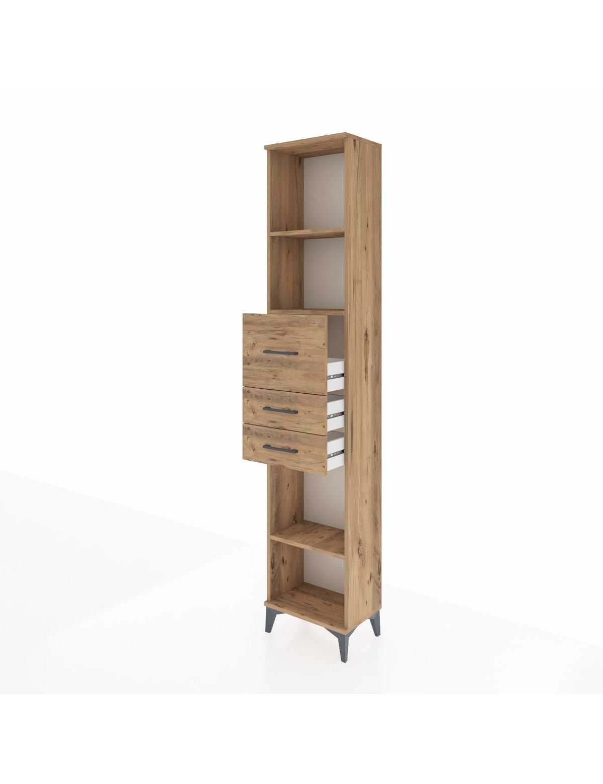 Arges Dolap 3 Raflı 3 Çekmeceli 44x30x221 - S28M228V9A