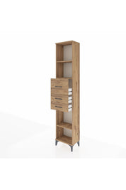 Arges Dolap 3 Raflı 3 Çekmeceli 44x30x221 Çam-Çam