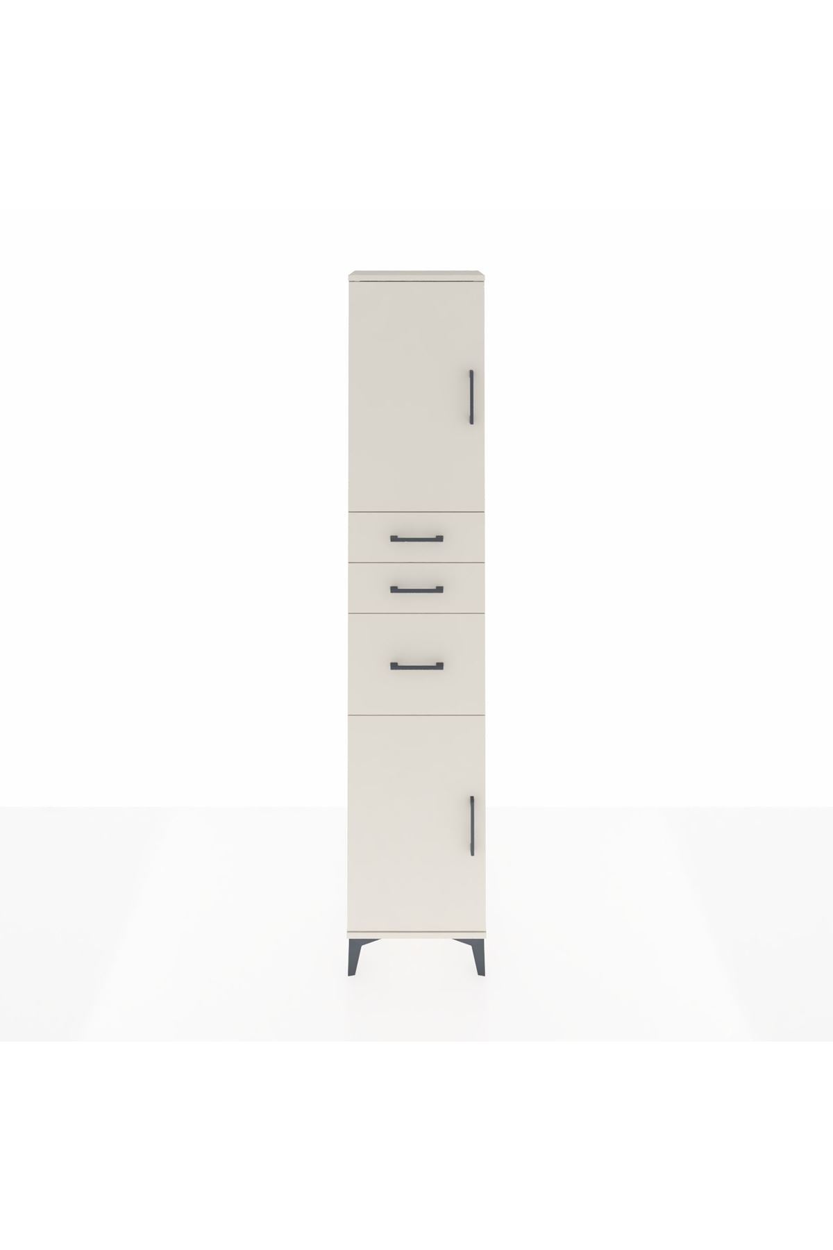 Arges Dolap 3 Raflı 3 Çekmeceli 2 Kapaklı 44x30x221 Aytaşı-Aytaşı