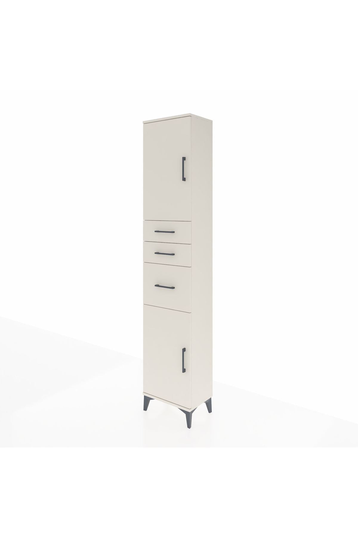 Arges Dolap 3 Raflı 3 Çekmeceli 2 Kapaklı 44x30x221 Aytaşı-Aytaşı