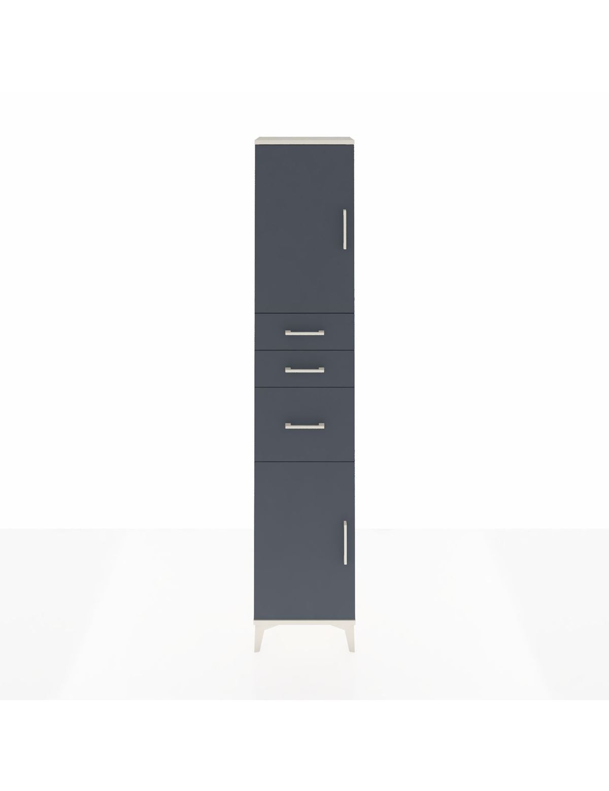 Arges Dolap 3 Raflı 3 Çekmeceli 2 Kapaklı 44x30x221 Aytaşı-Antrasit