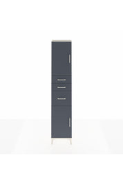Arges Dolap 3 Raflı 3 Çekmeceli 2 Kapaklı 44x30x221 Aytaşı-Antrasit
