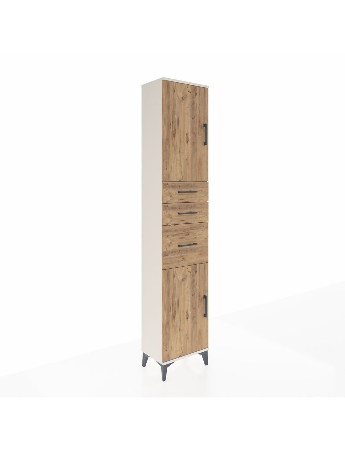 Arges Dolap 3 Raflı 3 Çekmeceli 2 Kapaklı 44x30x221 Aytaşı-Çam