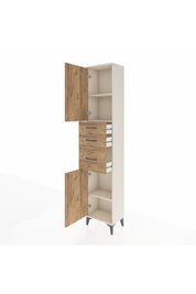 Arges Dolap 3 Raflı 3 Çekmeceli 2 Kapaklı 44x30x221 Aytaşı-Çam