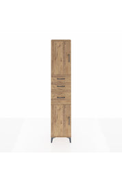 Arges Dolap 3 Raflı 3 Çekmeceli 2 Kapaklı 44x30x221 Çam-Çam