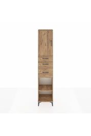 Arges Dolap 3 Raflı 3 Çekmeceli Tek Kapaklı 44x30x221 Çam-Çam