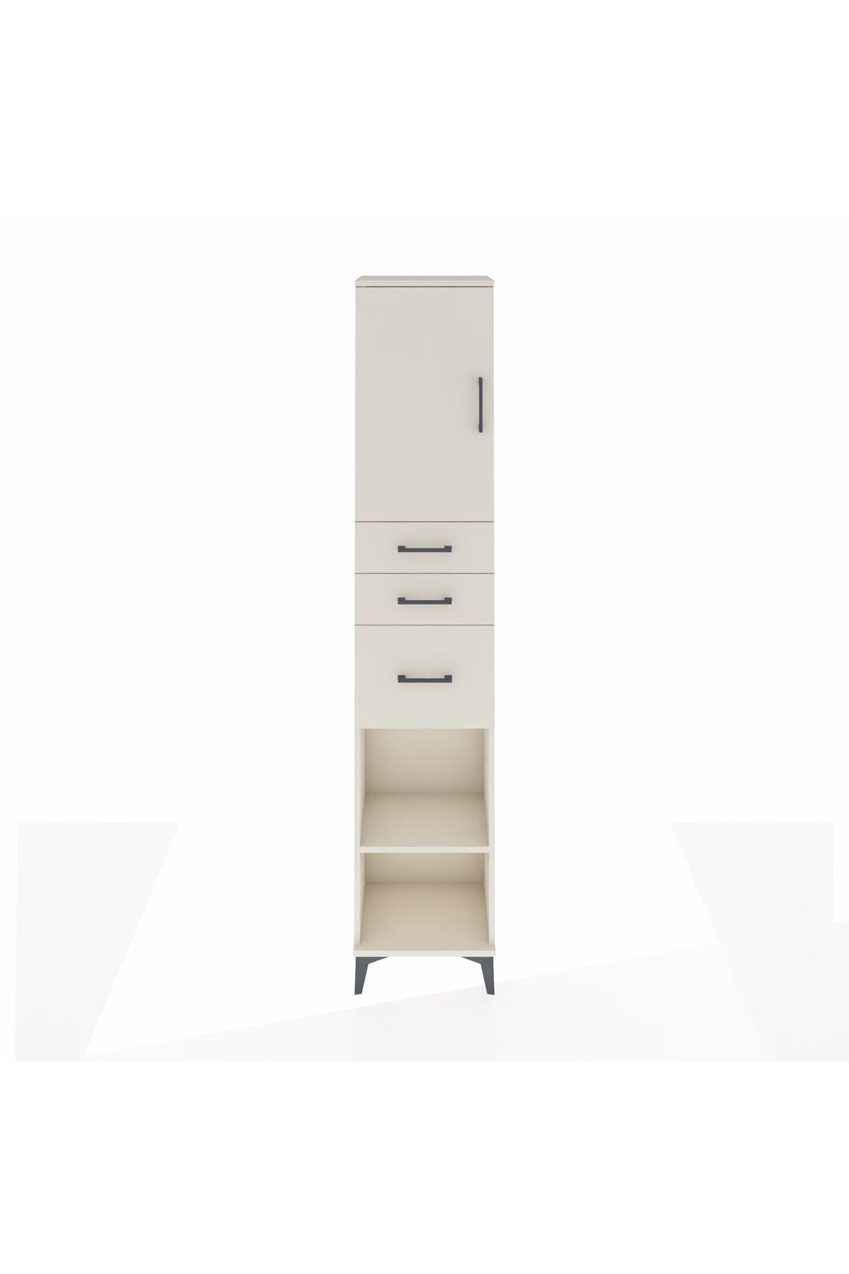 Arges Dolap 3 Raflı 3 Çekmeceli Tek Kapaklı 44x30x221 Aytaşı-Aytaşı