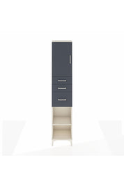 Arges Dolap 3 Raflı 3 Çekmeceli Tek Kapaklı 44x30x221 Aytaşı-Antrasit