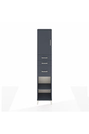 Arges Dolap 3 Raflı 3 Çekmeceli Tek Kapaklı 44x30x221 Antrasit-Antrasit