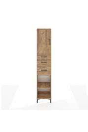 Arges Dolap 3 Raflı 3 Çekmeceli Tek Kapaklı 44x30x221 Çam-Çam