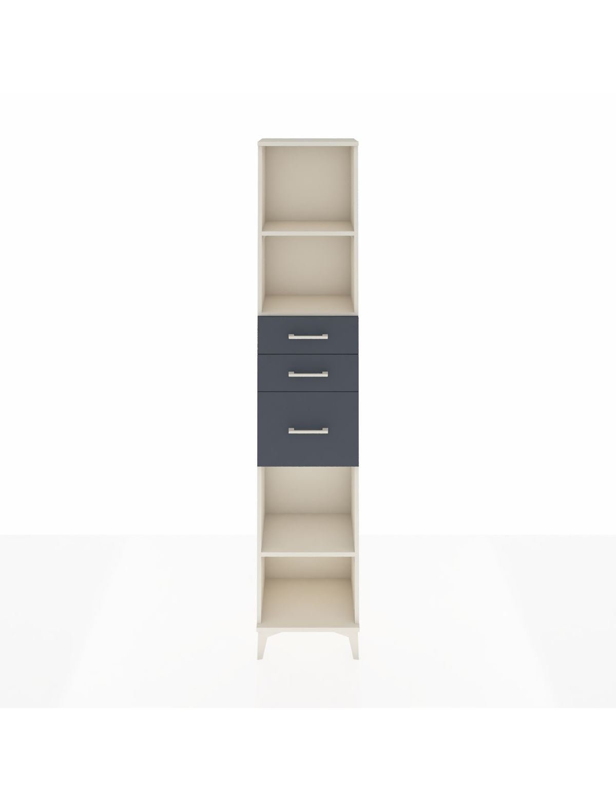 Arges Dolap 3 Raflı 3 Çekmeceli 44x30x221 Aytaşı-Antrasit