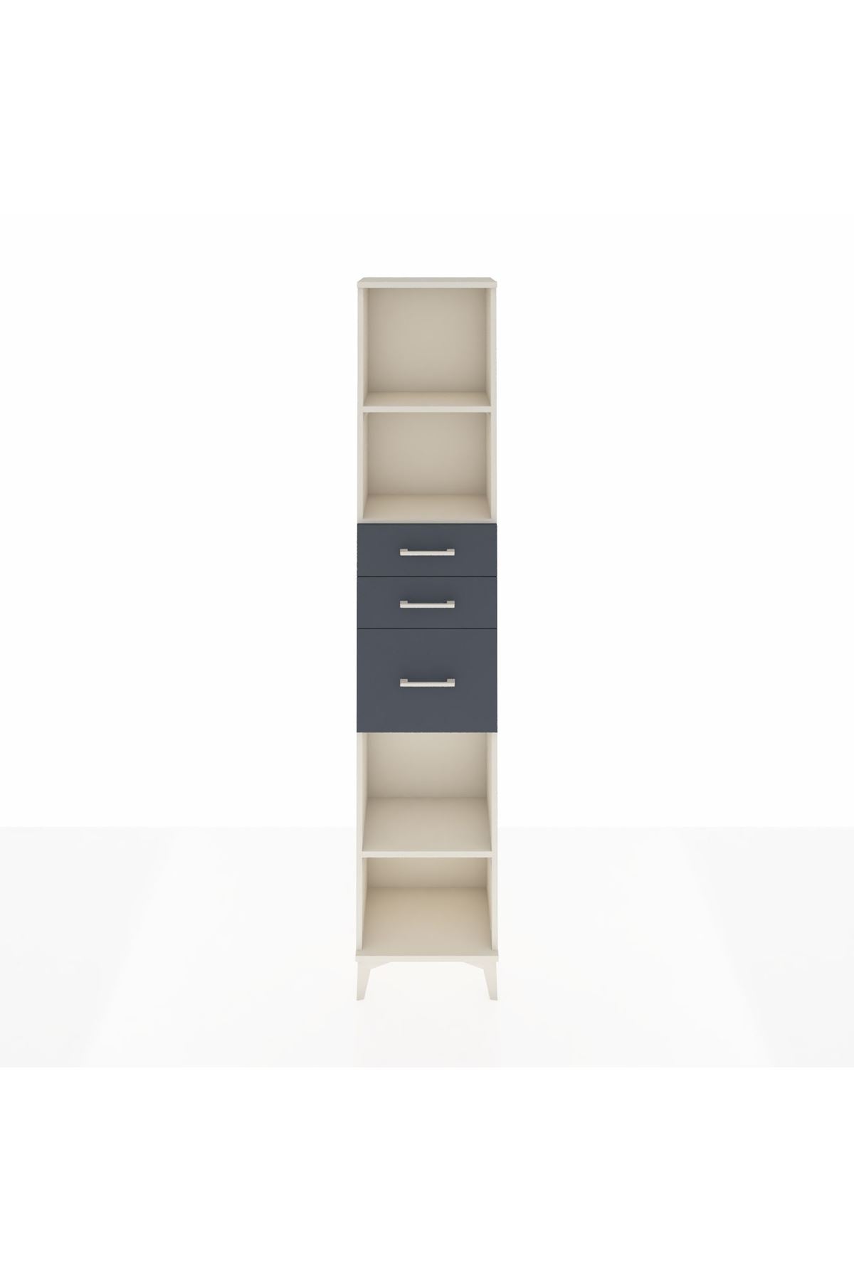 Arges Dolap 3 Raflı 3 Çekmeceli 44x30x221 Aytaşı-Antrasit