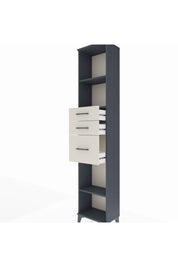 Arges Dolap 3 Raflı 3 Çekmeceli 44x30x221 Antrasit-Aytaşı