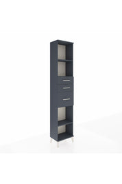 Arges Dolap 3 Raflı 3 Çekmeceli 44x30x221 Antrasit-Antrasit