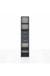 Arges Dolap 3 Raflı 3 Çekmeceli 44x30x221 Antrasit-Antrasit