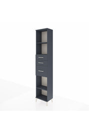 Arges Dolap 3 Raflı 3 Çekmeceli 44x30x221 Antrasit-Antrasit