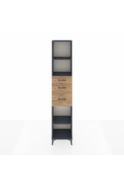 Arges Dolap 3 Raflı 3 Çekmeceli 44x30x221 Antrasit-Çam