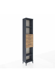 Arges Dolap 3 Raflı 3 Çekmeceli 44x30x221 Antrasit-Çam