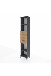 Arges Dolap 3 Raflı 3 Çekmeceli 44x30x221 Antrasit-Çam
