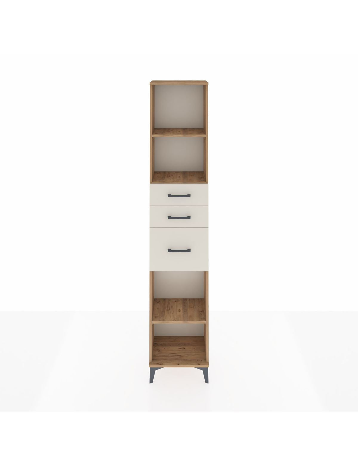 Arges Dolap 3 Raflı 3 Çekmeceli 44x30x221 Çam-Aytaşı