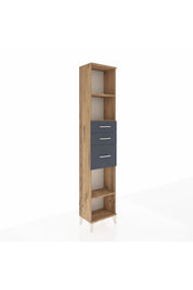 Arges Dolap 3 Raflı 3 Çekmeceli 44x30x221 Çam-Antrasit