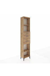 Arges Dolap 3 Raflı 3 Çekmeceli 44x30x221 Çam-Çam