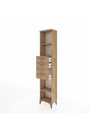 Arges Dolap 3 Raflı 3 Çekmeceli 44x30x221 Çam-Çam