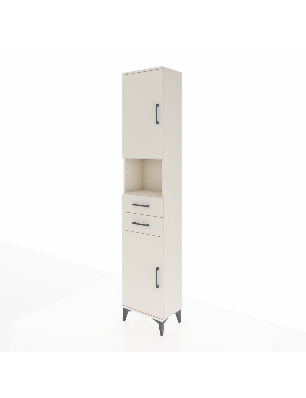 Arges Dolap 4 Raflı 2 Çekmeceli 2 Kapaklı 44x30x221 - S28M233V1A