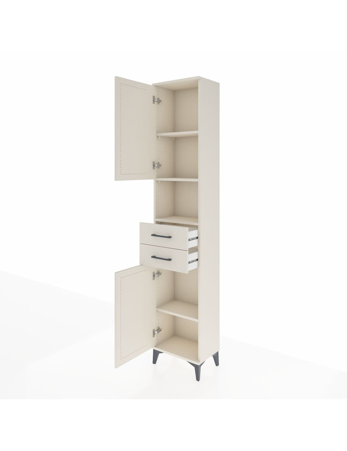 Arges Dolap 4 Raflı 2 Çekmeceli 2 Kapaklı 44x30x221 - S28M233V1A