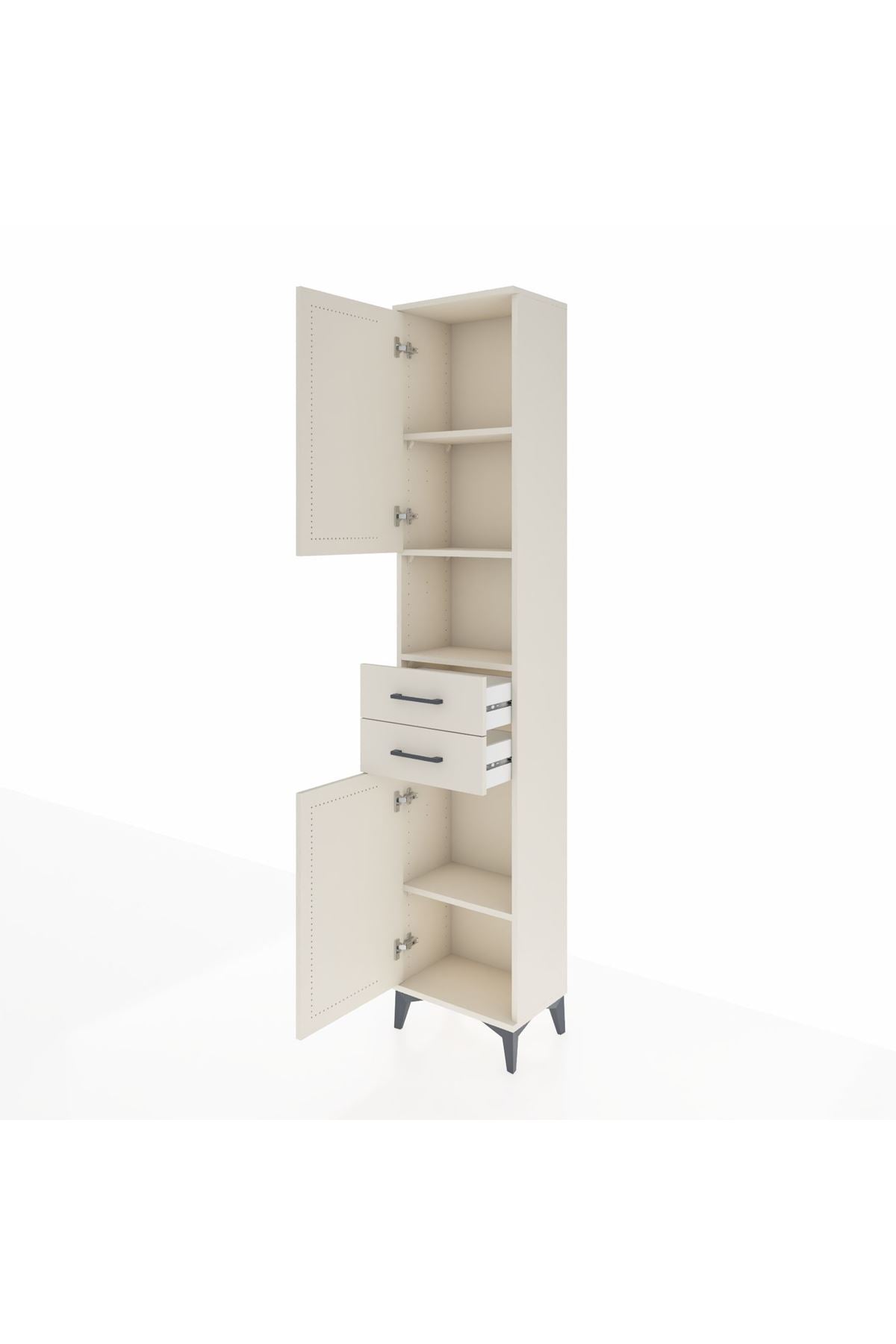 Arges Dolap 4 Raflı 2 Çekmeceli 2 Kapaklı 44x30x221 Aytaşı-Aytaşı