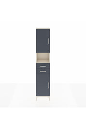 Arges Dolap 4 Raflı 2 Çekmeceli 2 Kapaklı 44x30x221 Aytaşı-Antrasit