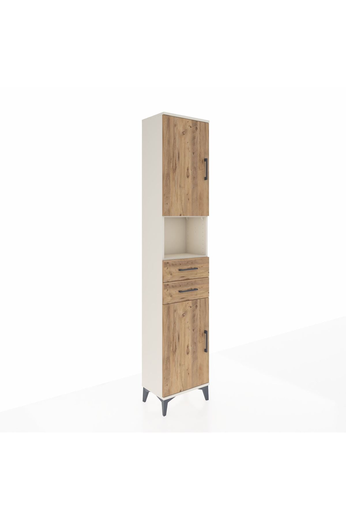 Arges Dolap 4 Raflı 2 Çekmeceli 2 Kapaklı 44x30x221 Aytaşı-Çam