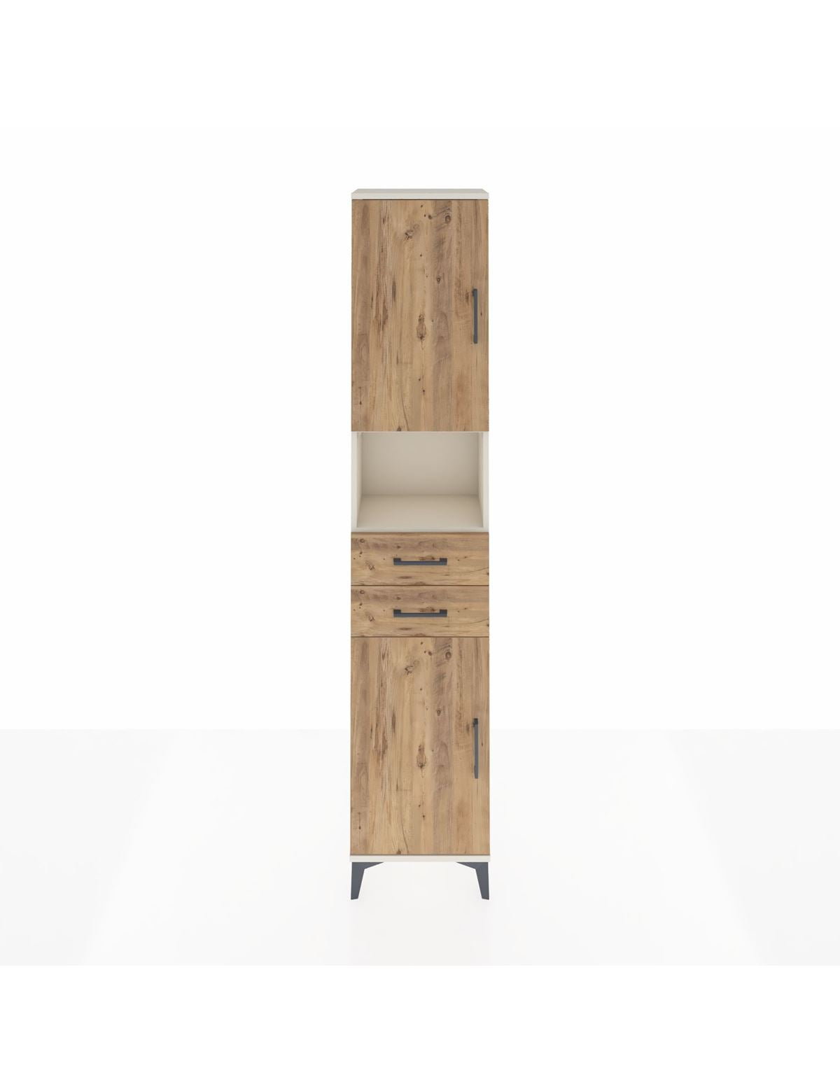 Arges Dolap 4 Raflı 2 Çekmeceli 2 Kapaklı 44x30x221 Aytaşı-Çam