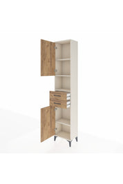 Arges Dolap 4 Raflı 2 Çekmeceli 2 Kapaklı 44x30x221 Aytaşı-Çam